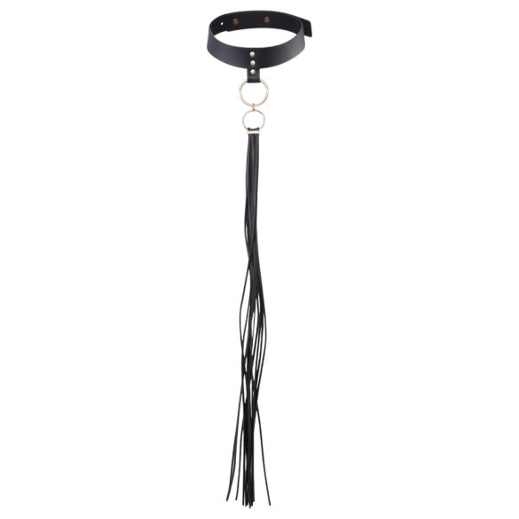 Bijoux Indiscrets - zweep en halsband (zwart)