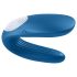 Satisfyer Double Whale - duo vibrator met 2 motoren - siliconen - blauw