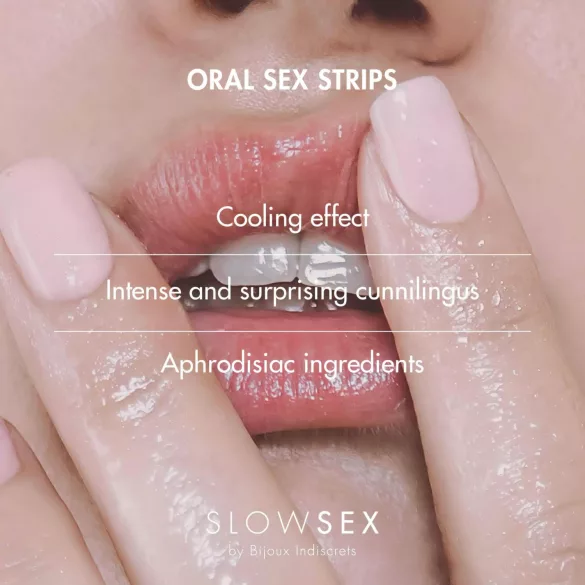Slow Sex - eetbare orale seks strips - munt - 7 stuks