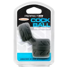   Perfect Fit - SilaSkin Penisring en teelbalrek-/stretchring (zwart)