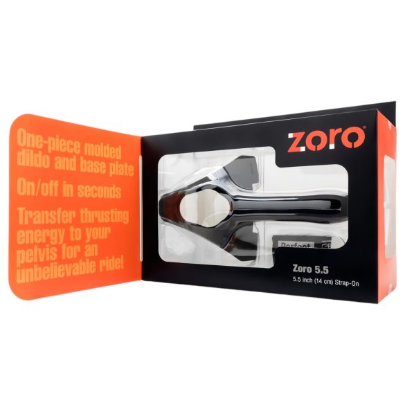 Perfect Fit ZORO 5.5-opzetbare dildo (14cm) - zwart