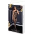 Baci - bodystocking met één schouder - bloemen kant - zwart - S-L