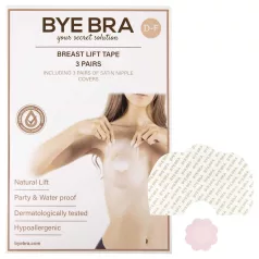   Bye Bra - onzichtbare borstlift tape - D-F cup - roze (6 stuks)