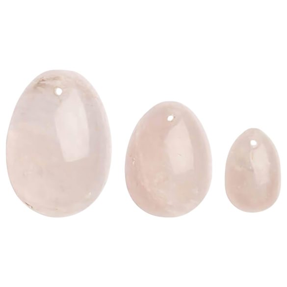 La Gemmes Yoni - Geishaballen Set - Rozenkwarts (3 stuks)