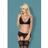 Obsessive - lingerie set - kanten details - zwart