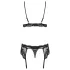 Obsessive - lingerie set - kanten details - zwart