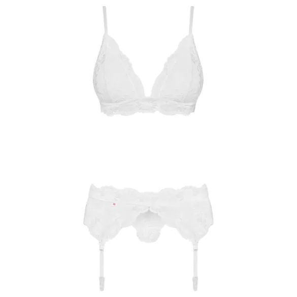 Obsessive - lingerie set - kant, 2-delig - wit