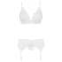 Obsessive - lingerie set - kant, 2-delig - wit