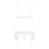 Obsessive - lingerie set - kant, 2-delig - wit - L/XL