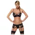 Obsessive Wonderia - lingerie set - geborduurd kant - zwart