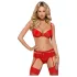 Obsessive Heartina - lingerie set - rood