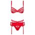 Obsessive Heartina - lingerie set (rood)
