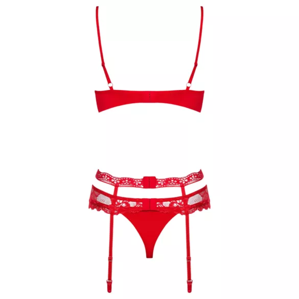 Obsessive Heartina - lingerieset (rood) - L/XL