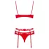Obsessive Heartina - lingerieset (rood) - L/XL