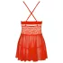 Obsessive - Babydoll set met kant en string - rood - L/XL