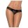 Obsessive Miamor - sierstenen open dames kanten string (zwart) - L/XL