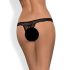 Obsessive Miamor - sierstenen open dames kanten string (zwart) - L/XL
