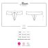 Obsessive Miamor - sierstenen open dames kanten string (zwart) - L/XL