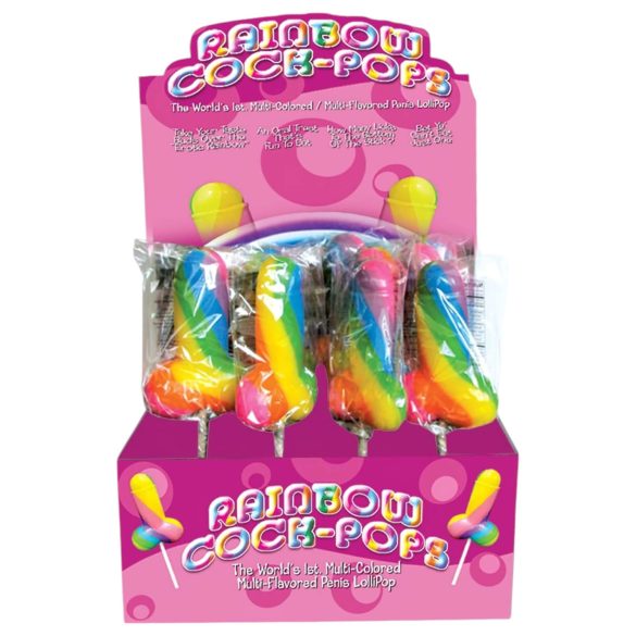 Regenboog Lolly - penisvormige lolly (85g) - fruitige smaak