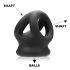 OXBALLS Tri-Squeeze - zwarte penisring