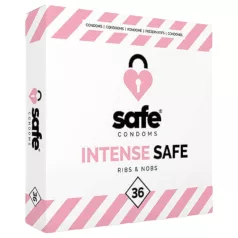 SAFE Intense Safe - condoom met ribbels en nopjes - 36 stuks
