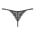 Obsessive Intensa - dames string - kanten bandjes - zwart - L/XL