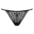 Obsessive Intensa - dames string - kanten bandjes - zwart - L/XL