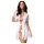Obsessive Miamor Kamerjas - kanten mouwen met string (wit) - L/XL