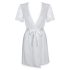 Obsessive Miamor Kamerjas - kanten mouwen met string (wit) - L/XL
