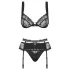 Obsessive Heartina - lingerieset (zwart)