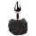 FEELZTOYS Bunny Tails - metalen anaalplug met konijnenstaart (zilver-zwart)