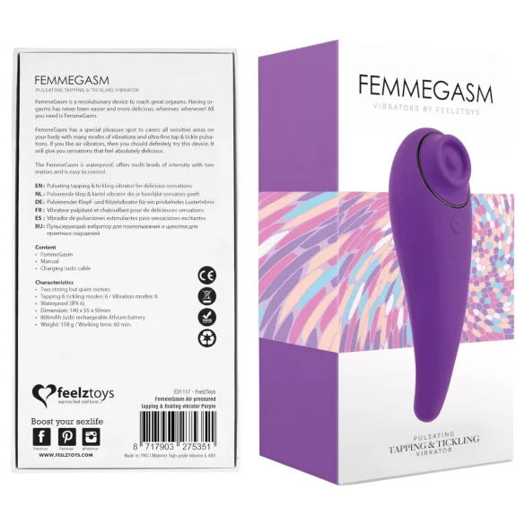 FEELZTOYS - 2-in-1 clitorisstimulator vibrator - oplaadbaar - paars