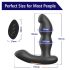 Aixiasia Hiross - draaibare anale vibrator (zwart)