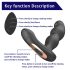 Aixiasia Hiross - draaibare anale vibrator (zwart)