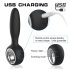 Aixiasia Dylon-Remote - draadloze oplaadbare anale vibrator (zwart)