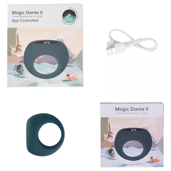 Magic Motion Dante II - vibrerende penisring - oplaadbaar, app-bestuurbaar