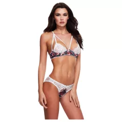 Baci - bloemen kanten bh-set + open slipje