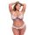 Baci Plus Size - bloemige kanten bh-set (wit)