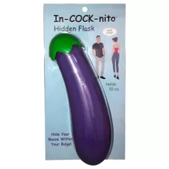 In-cock-nito - fles in auberginevorm - drinkfles - paars