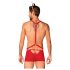 Obsessive Mr Reindy - rendierkostuum voor mannen (3-delig) - rood
