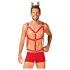 Obsessive Mr Reindy - rendierkostuum voor mannen (3-delig) - rood - L/XL