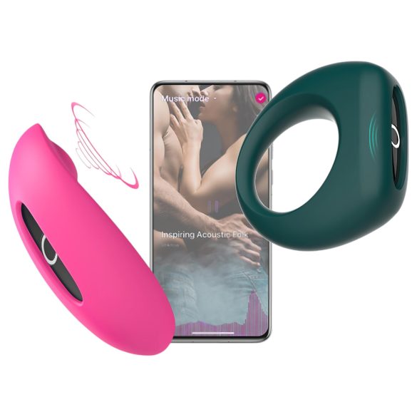 Magic Motion - partner vibrator set (roze-groen)
