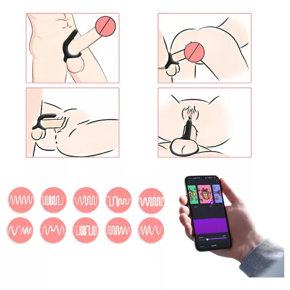 Magic Motion Rise - vibrerende penisring - oplaadbaar - zwart