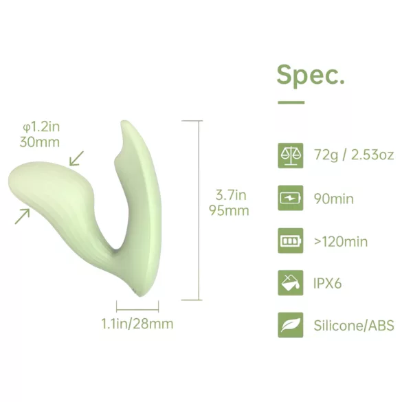 Magic Motion Umi - App-gestuurde 2-in-1 vibrator (groen)