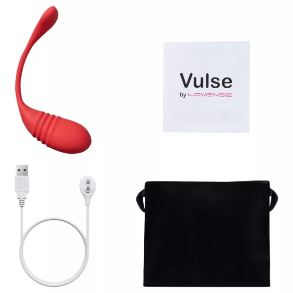 Lovense - vibrerende eistimulator met stootfunctie - app bestuurbaar - rood