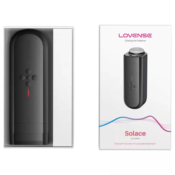 Lovense Solace - App-gestuurde masturbator voor mannen (zwart)