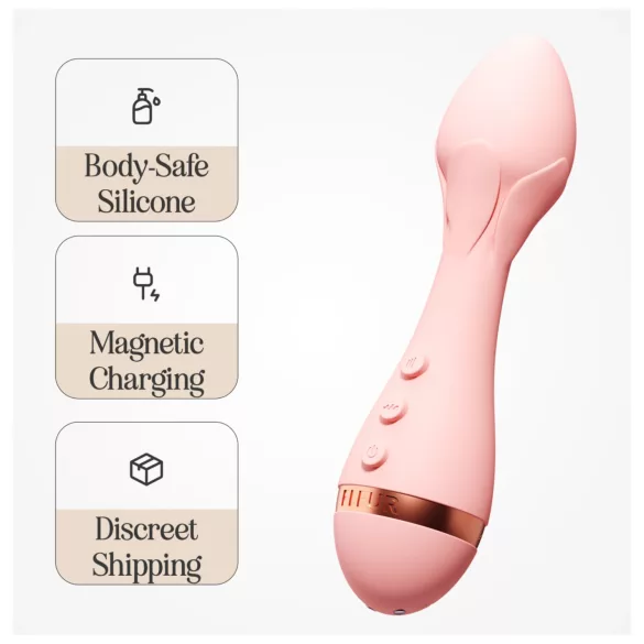 Vush Fleur - oplaadbare, waterdichte massagevibrator (roze)