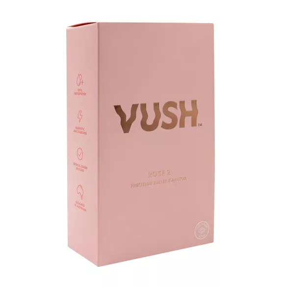 Vush The Rose 2 - oplaadbare waterproof vibrator - siliconen - roze