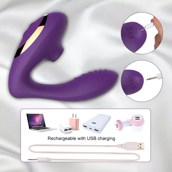 Tracy's Dog OG - G-spot vibrator en clitorisstimulator - siliconen - paars