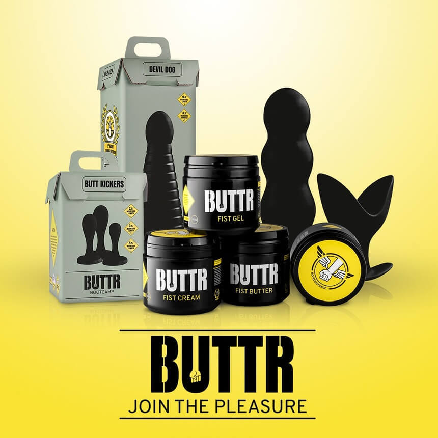 BUTTR fisting producten: fisting gel, fisting dildo, fisting handschoen | Desirel.nl Sex Shop - 100% discreet